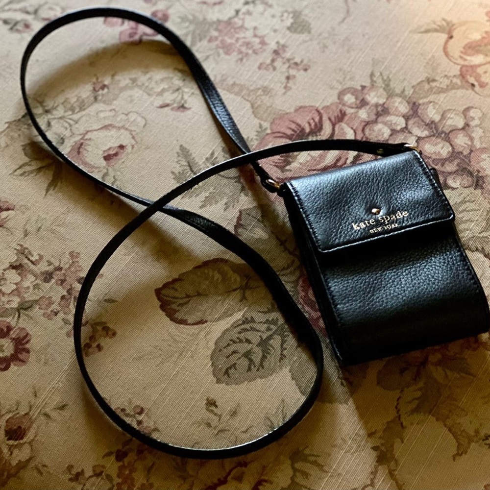 Kate Spade Mini Black Leather Cross Body Purse